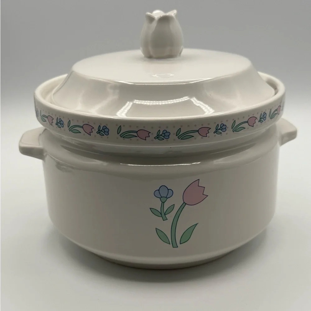 Vintage Pfaltzgraff Folk Art Covered Casserole Dish w/ Lid – Country Farmhouse
